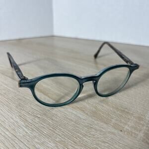 Face A Face Round Eyeglasses PARTS ONLY Blue Tortoise Shell Frame READ DESC